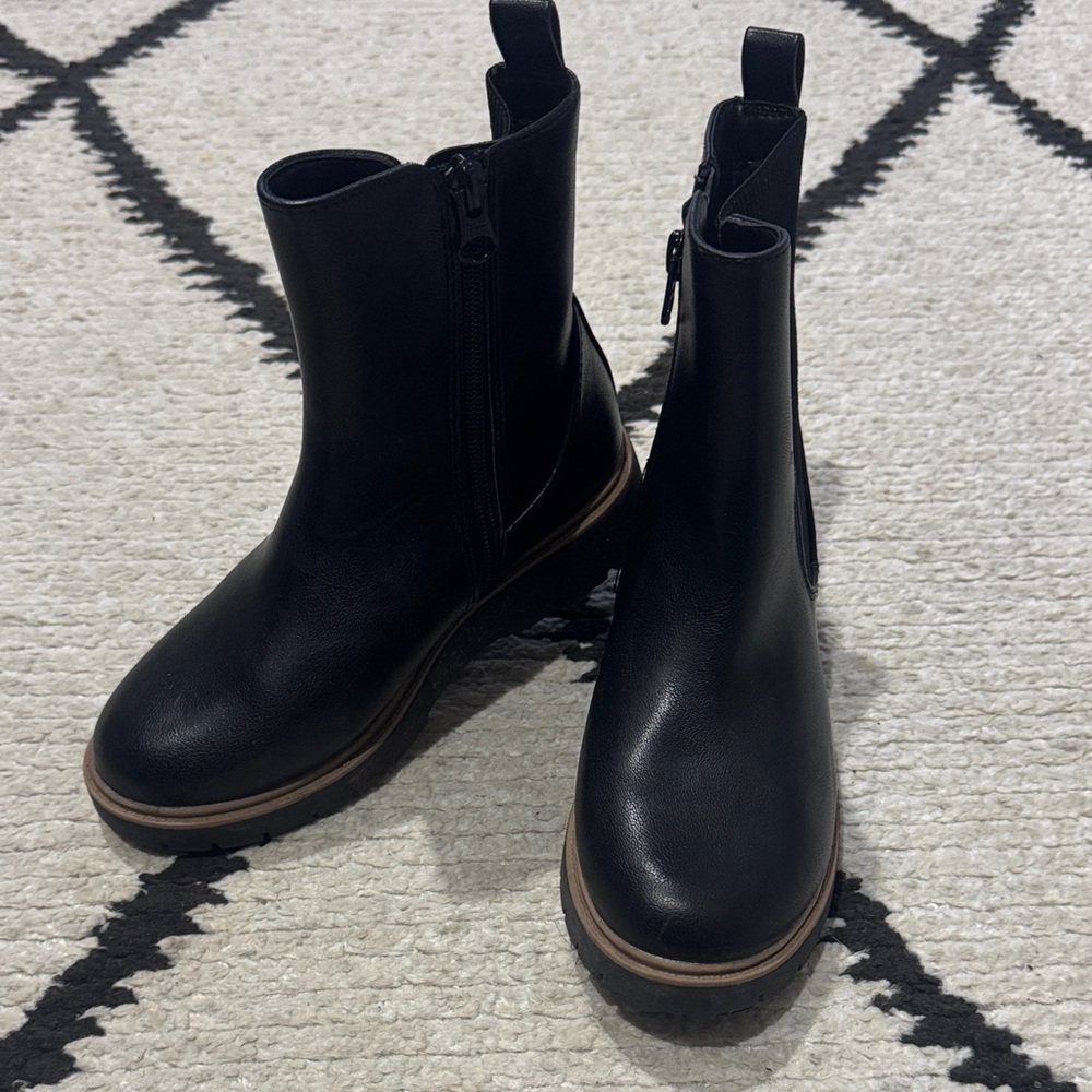 Art Class girls Chelsea Zip faux Leather Boots black US 1